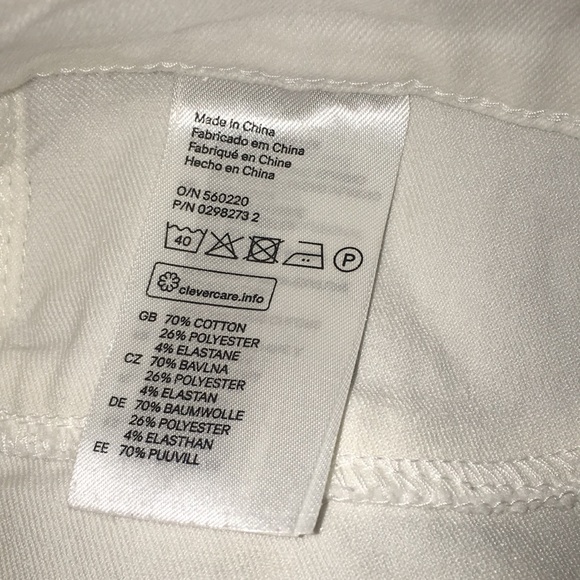 White H&M Skinny Jeans/Pants Sz 8 - Picture 4 of 8